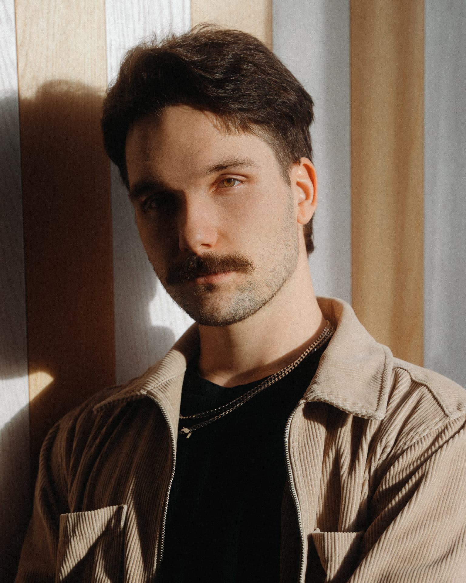 Editorial portrait in cinematic lighting